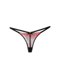 Agent Provocateur Lexx floral-embroidered sheer thong - Black