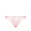 Agent Provocateur Rozlyn bow-detail sheer-lace thong - Pink