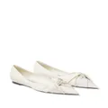 Jimmy Choo Hedera knot-detail ballerina shoes - White