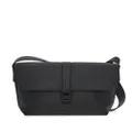 Ferragamo Gancini-buckle leather messenger bag - Black