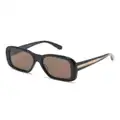 Stella McCartney Eyewear logo-print oversized square-frame sunglasses - Black