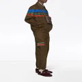Gucci logo-stripe zip-up jacket - Brown
