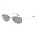 Dunhill geometric-frame sunglasses - Silver