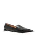 Gianvito Rossi Perry pointed-toe leather loafers - Black