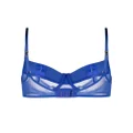Agent Provocateur Caity sheer-panelled satin bra - Blue