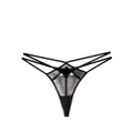 Agent Provocateur Foxie strappy floral-lace thong - Black