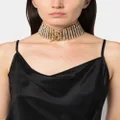 Blumarine rhinestone-embellished choker necklace - Gold