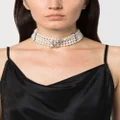 Blumarine pearl-embellished choker necklace - Silver