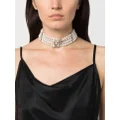 Blumarine pearl-embellished choker necklace - Silver