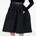 Carolina Herrera silk pleated midi skirt - Black