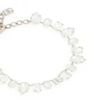 Dolce & Gabbana logo-plaque crystal-embellished necklace - Silver