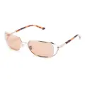 TOM FORD Eyewear oversized-frame metal sunglasses - Brown