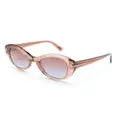 TOM FORD Eyewear oversized-frame translucent sunglasses - Brown