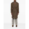 ETRO notched-lapels belted-waist coat - Brown