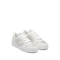 Prada crystal-embellished leather sneakers - White