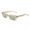 Garrett Leight Webster rectangle-frame sunglasses - Neutrals