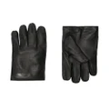 Burberry logo-debossed leather gloves - Black