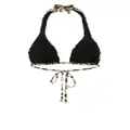 Dolce & Gabbana leopard-print triangle bikini top - Neutrals