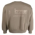 izzue logo-print crew-neck sweatshirt - Brown