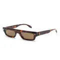 Alexander McQueen Eyewear spike studs tinted sunglasses - Brown