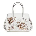 Oscar de la Renta small Laser Cut Floral leather tote bag - White