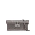 Oscar de la Renta Alibi crystal-embellished clutch bag - Grey
