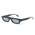 Alexander McQueen Eyewear spike stud-detailing rectangle-frame sunglasses - Black