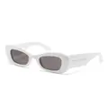 Alexander McQueen Eyewear oversized-frame tinted sunglasses - White