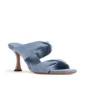 Aquazzura Twist 95mm denim sandals - Blue