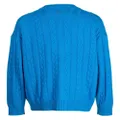 ZZERO BY SONGZIO Panther cable-knit cardigan - Blue