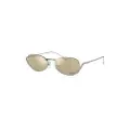 Diesel 0DL1004 oval-frame sunglasses - Yellow