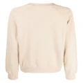 izzue slogan-embroidered cotton sweatshirt - Brown