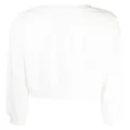 izzue slogan-embroidered cotton sweatshirt - White