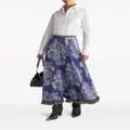 ETRO bandana-print maxi silk skirt - Purple