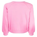 izzue slogan-embroidered cotton sweatshirt - Pink