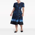 Altuzarra Myrtle Shibori-print midi dress - Blue