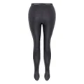 Saint Laurent logo-waistband high-shine tights - Black