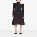 Ferragamo cut-out knitted midi dress - Black