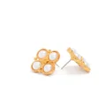 Kenneth Jay Lane pearl-embellished polsihed-finish earrings - Gold