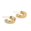 Kenneth Jay Lane crystal-embellished tube hoop earrings - Gold