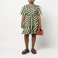 MSGM stripe-pattern midi dress - Brown