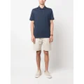 Canali short-sleeved cotton polo shirt - Blue