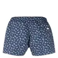 Canali sailing-boat print swim shorts - Blue
