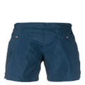 Canali off-centre fastening swim shorts - Blue