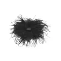 Saint Laurent Anemone feather-embellished brooch - Black
