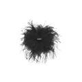 Saint Laurent Anemone feather-embellished brooch - Black