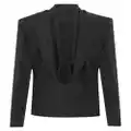 Saint Laurent long-sleeve draped top - Black