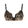 Dolce & Gabbana leopard-print lace-detail bra - Neutrals