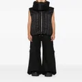 Rick Owens funnel-neck quilted down gilet - Black