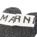 Marni logo-intarsia metallic-threading socks - Black